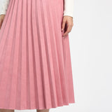 Dark-Mink Pleated Skirt