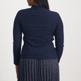Navy Turtle Neck Top