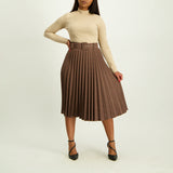 Check Pleated Skirt