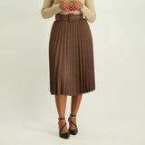 Check Pleated Skirt