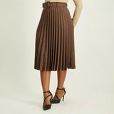 Check Pleated Skirt