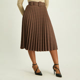 Check Pleated Skirt