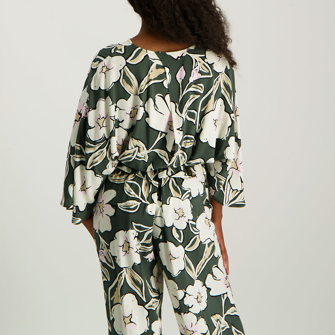 Olive Frill Blouse