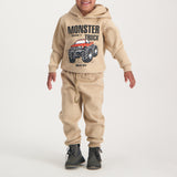 PRE-BOYS MODA STONE FLEECE TRACK SET (HOODY + JOGGER)