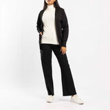 BLACK OPEN FRONT CARDIGAN