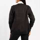 BLACK OPEN FRONT CARDIGAN
