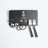 LADIES CIARRA GUN METAL 6 PACK EARRING SET (DROP &amp; STUD)