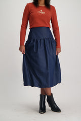 LADIES CIARRA BUBBLE HEM SKIRT