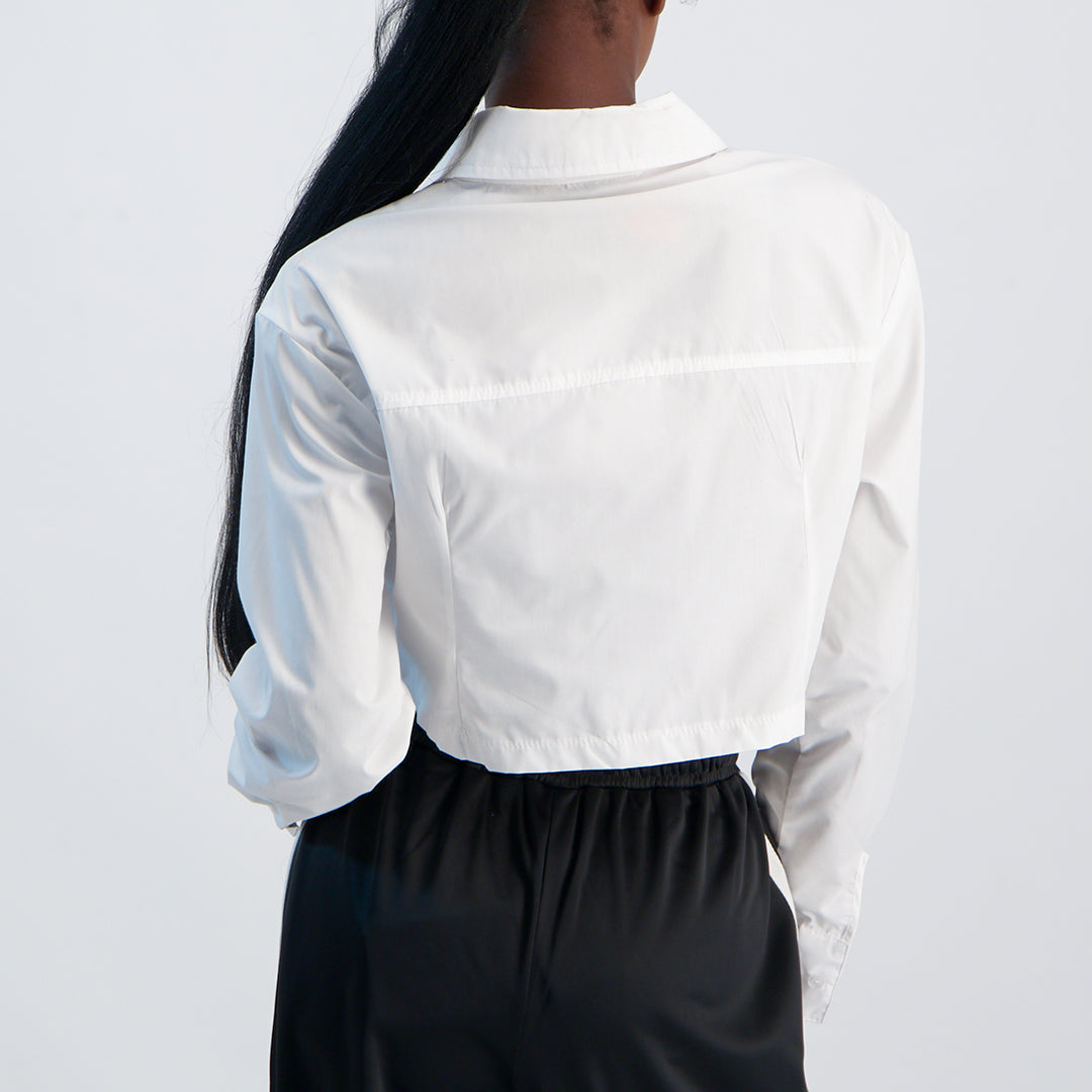 LADIES NOVA FASHION WHITE UTILITY SHIRT