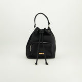 Soft Pu Bucket Bag.Silver Trims.