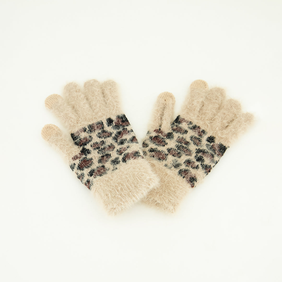 Animal Print Mohair Glove.