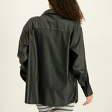 LADIES NOVA BLACK LONGER LENGTH SHACKET