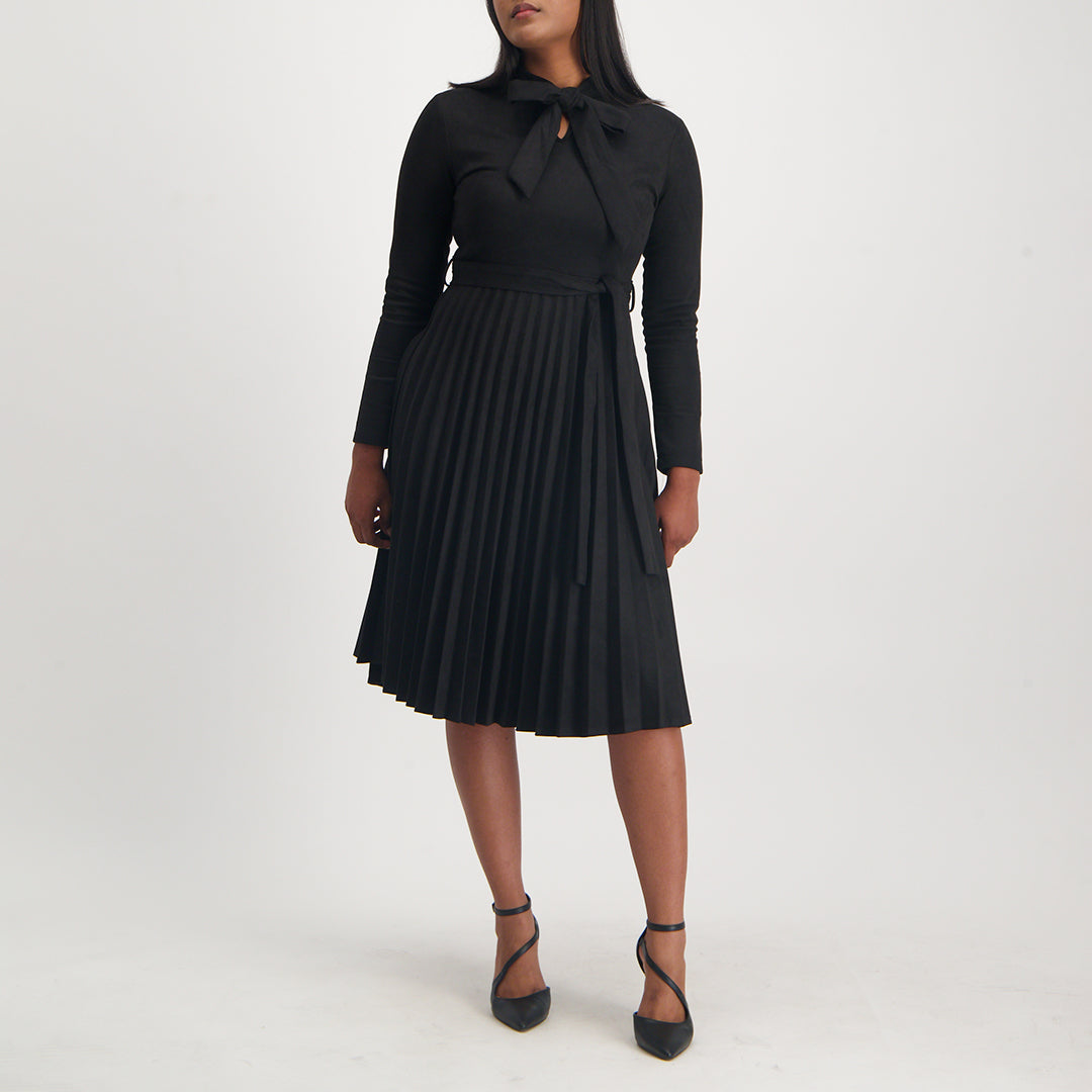 Black Pleated Dress