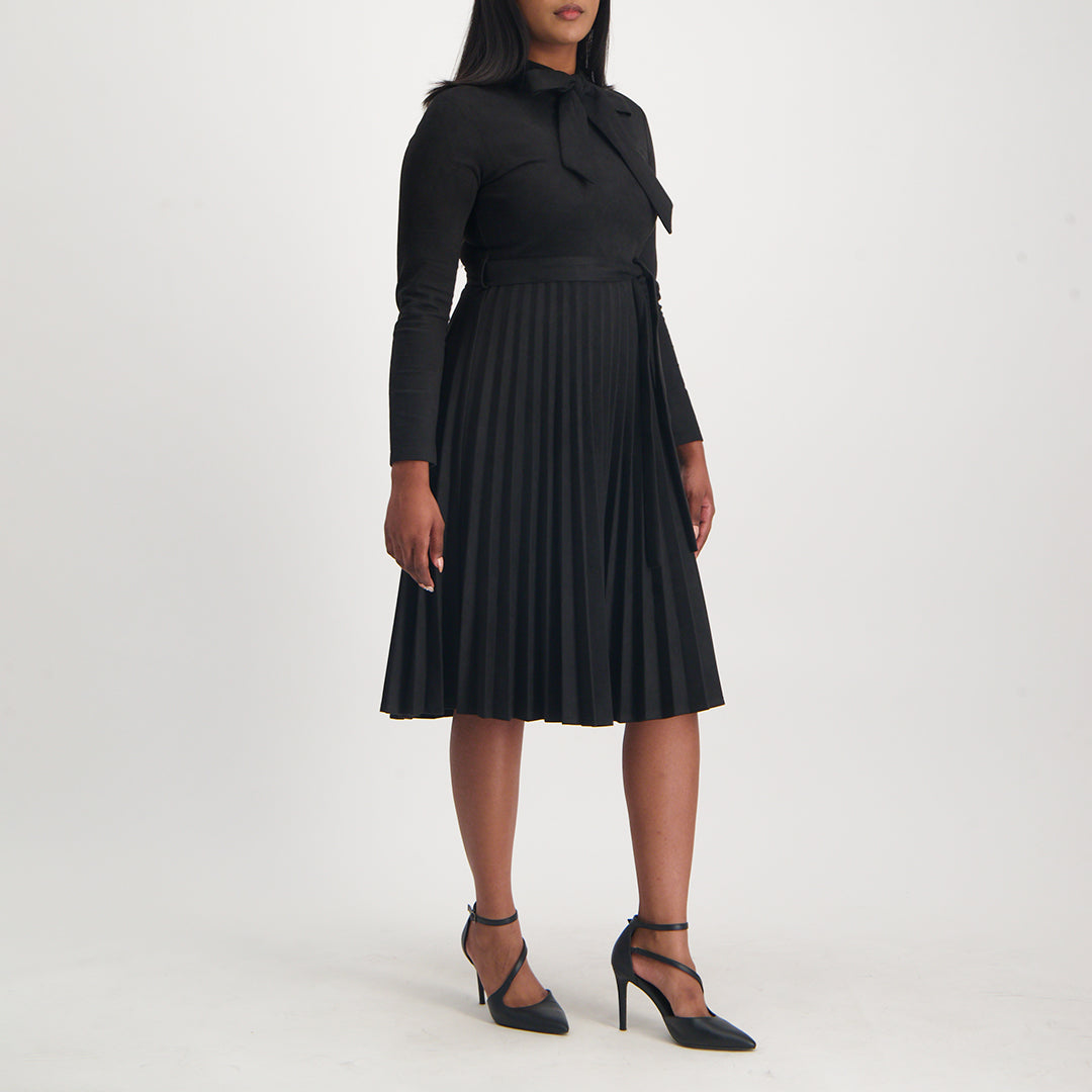 Black Pleated Dress