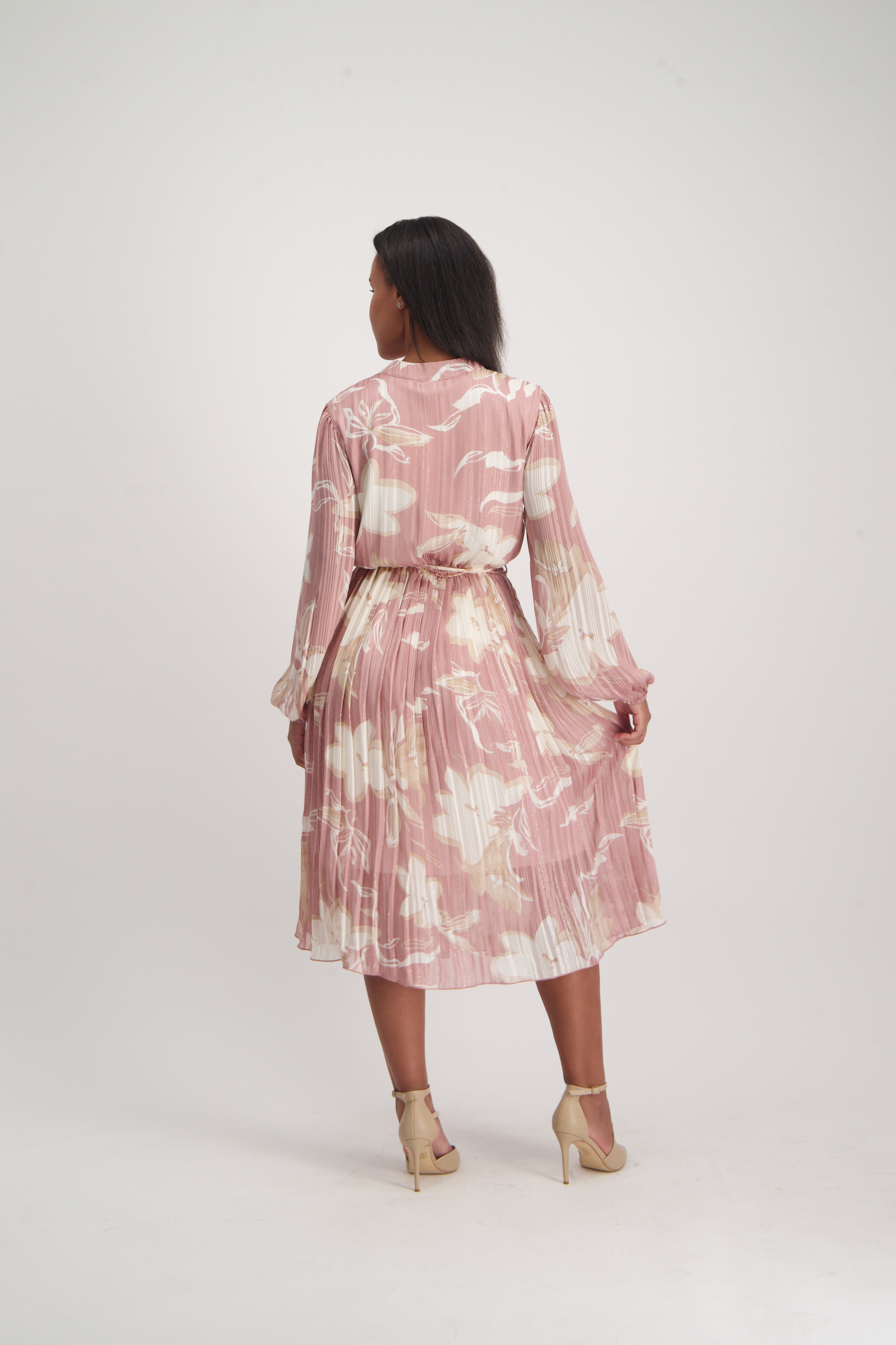 LADIES CIARRA STONE  LUREX TIERED DRESS