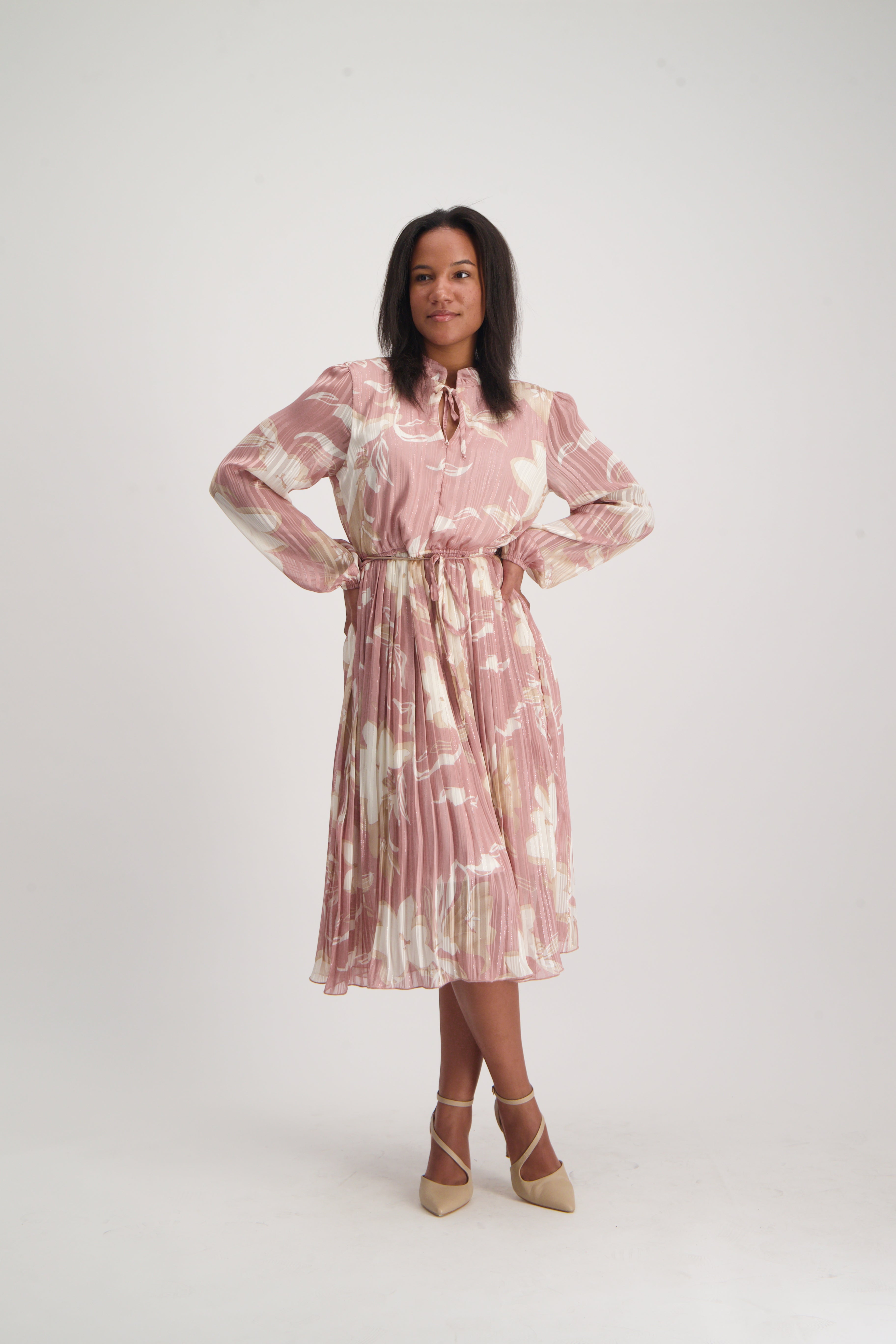 LADIES CIARRA STONE  LUREX TIERED DRESS