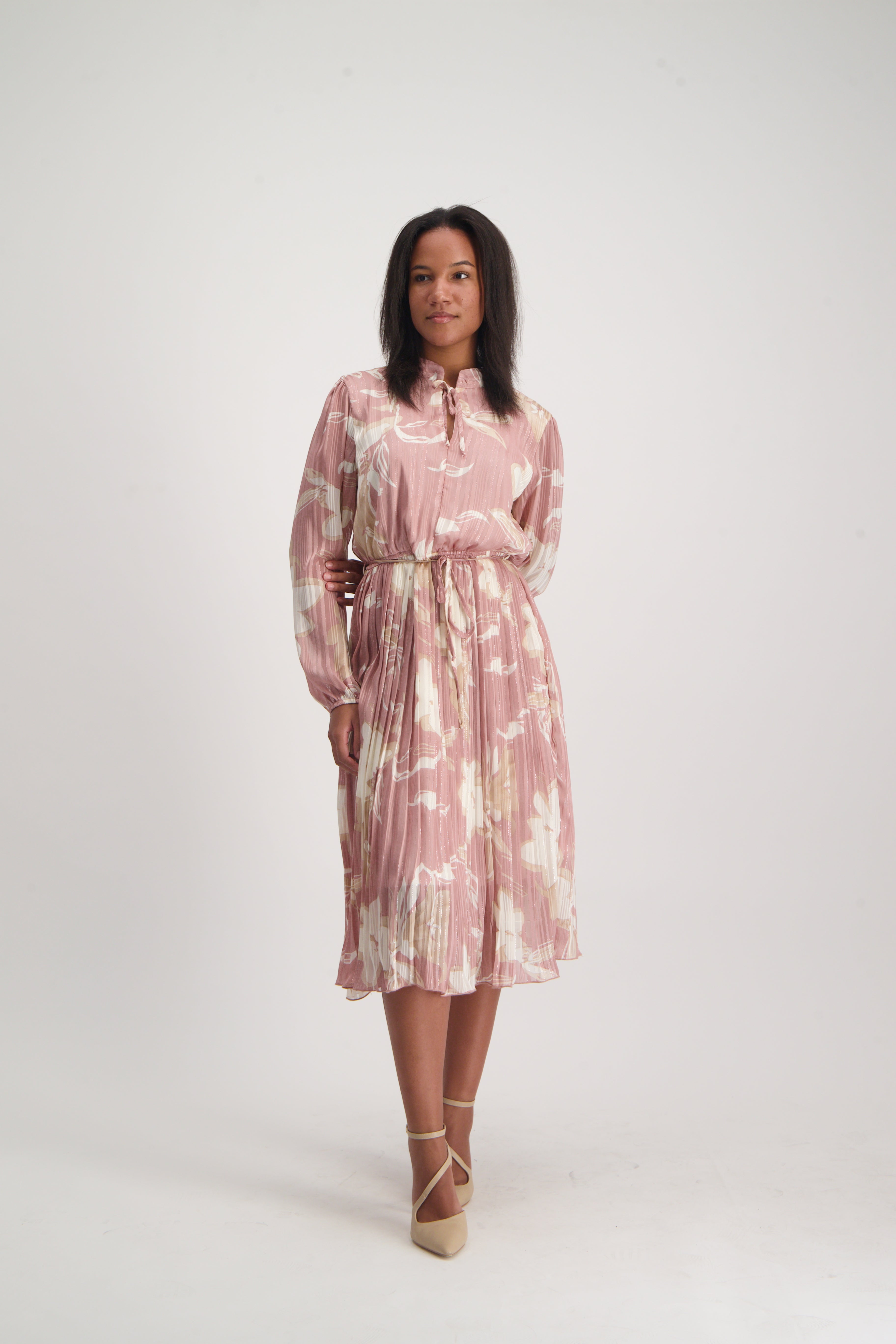 LADIES CIARRA STONE  LUREX TIERED DRESS