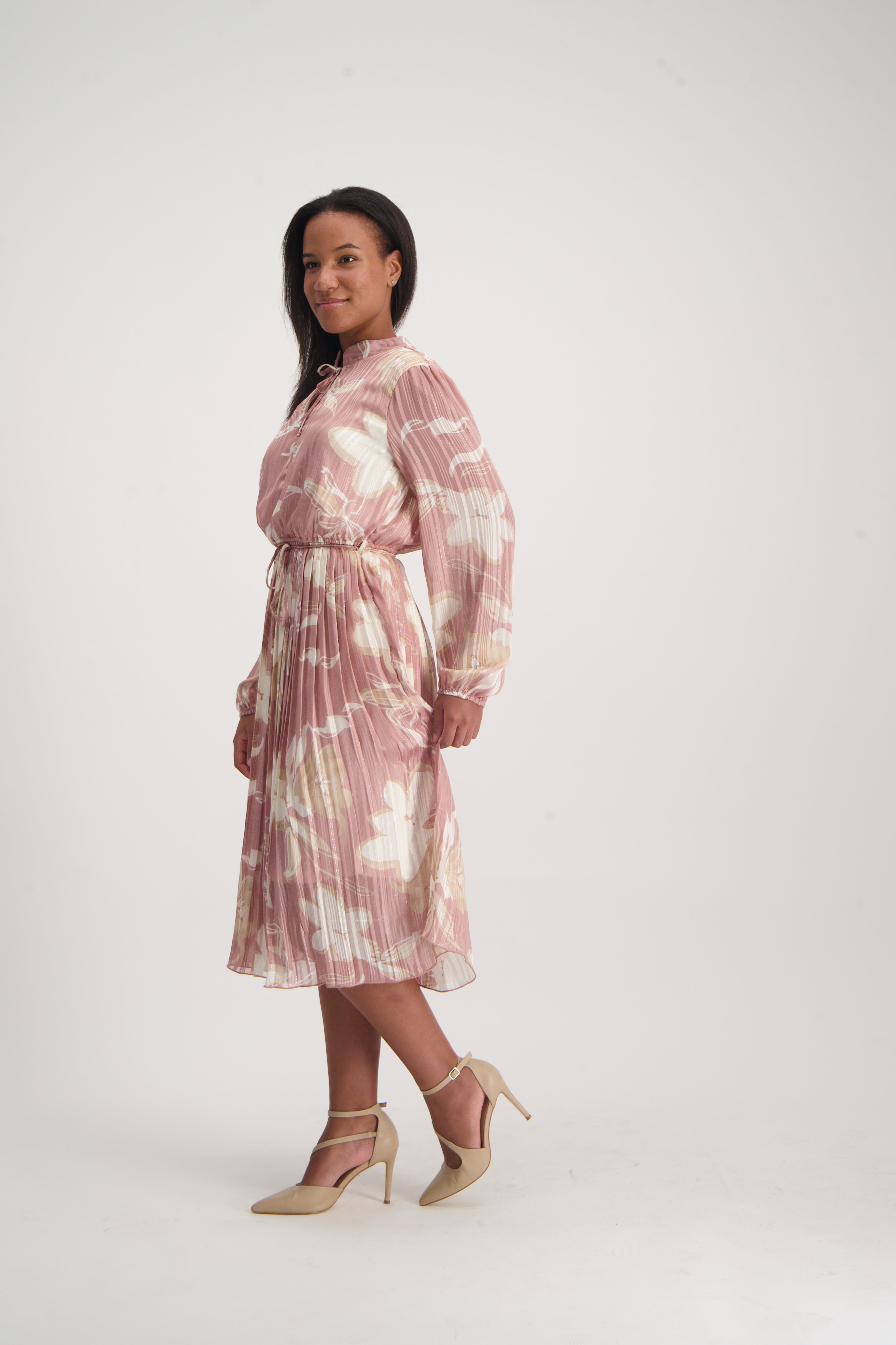 LADIES CIARRA STONE  LUREX TIERED DRESS