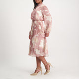 LADIES CIARRA STONE  LUREX TIERED DRESS