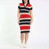 LADIES CIARRA NAVY/STONE DRESS