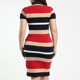 LADIES CIARRA NAVY/STONE DRESS