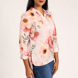 LADIES CIARRA RUST FLORAL SHIRT