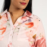 LADIES CIARRA RUST FLORAL SHIRT