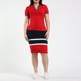 LADIES CIARRA NAVY/WHITE SKIRT
