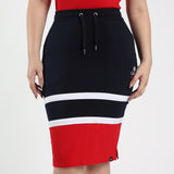 LADIES CIARRA NAVY/WHITE SKIRT