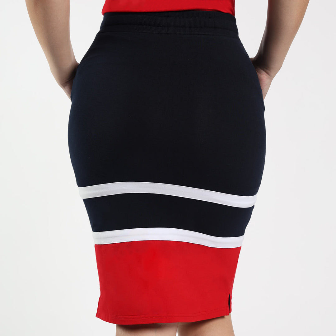 LADIES CIARRA NAVY/WHITE SKIRT