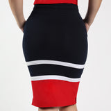 LADIES CIARRA NAVY/WHITE SKIRT