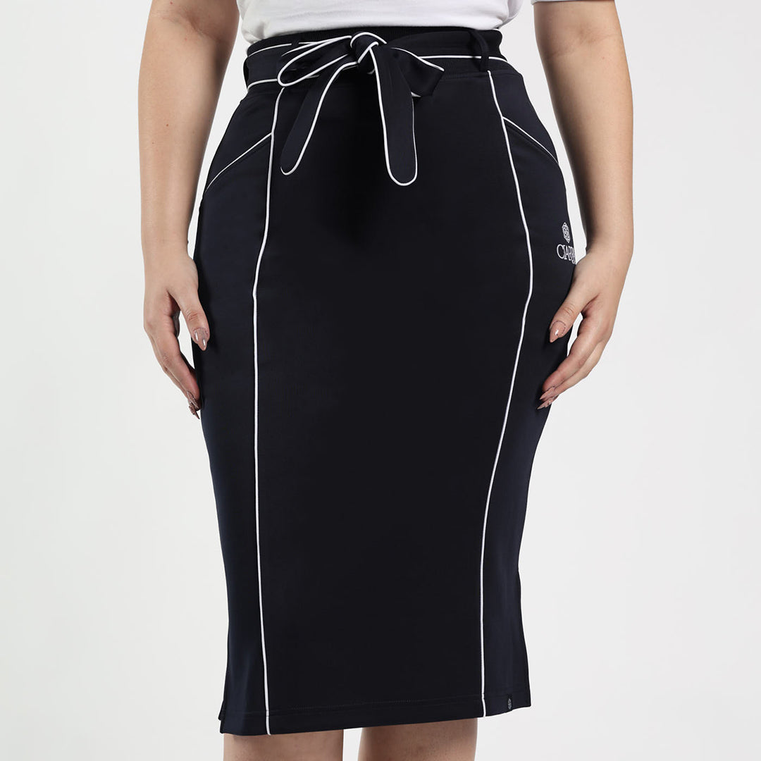 LADIES CIARRA NAVY/WHITE SKIRT