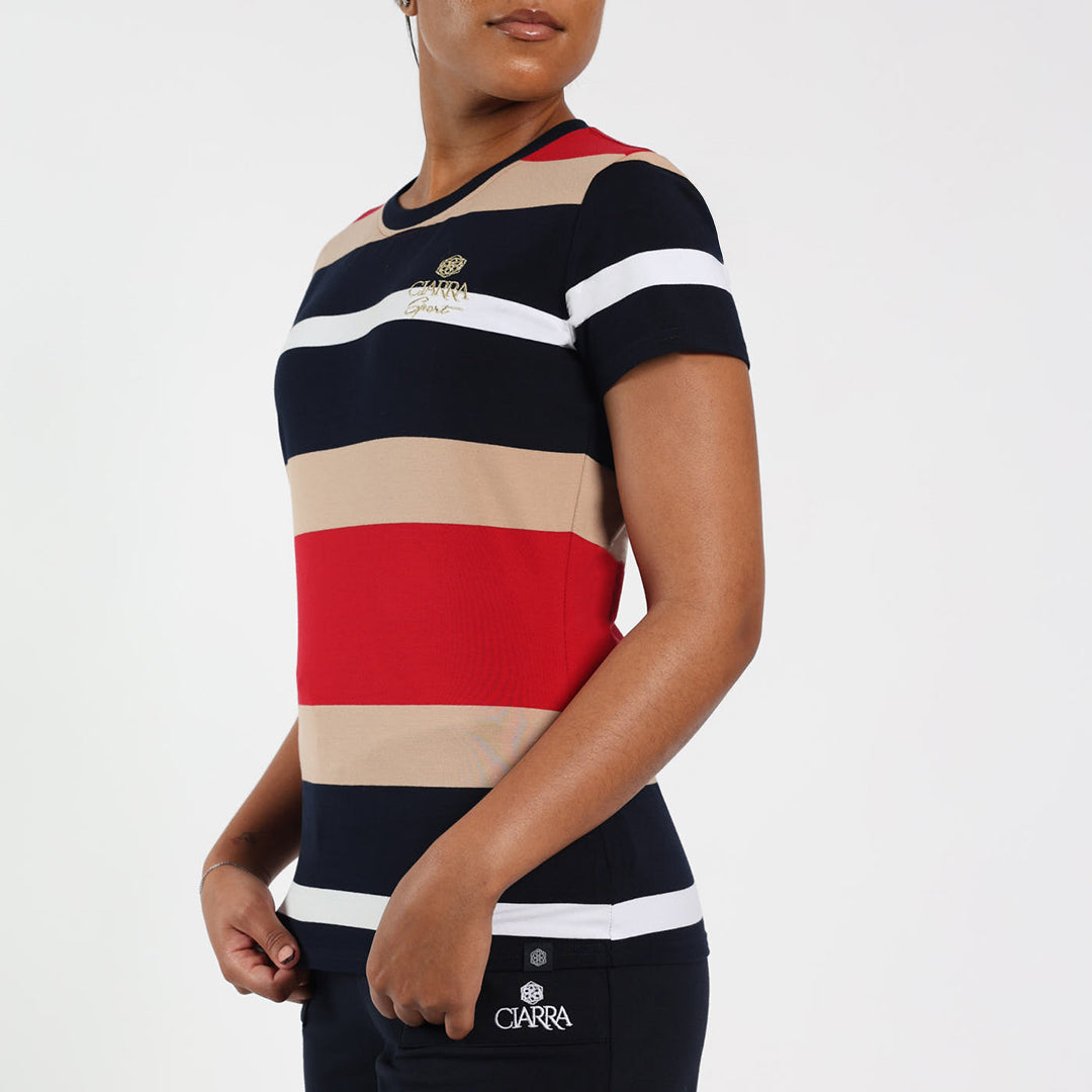 LADIES CIARRA RED STRIPE 2PK