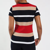 LADIES CIARRA RED STRIPE 2PK