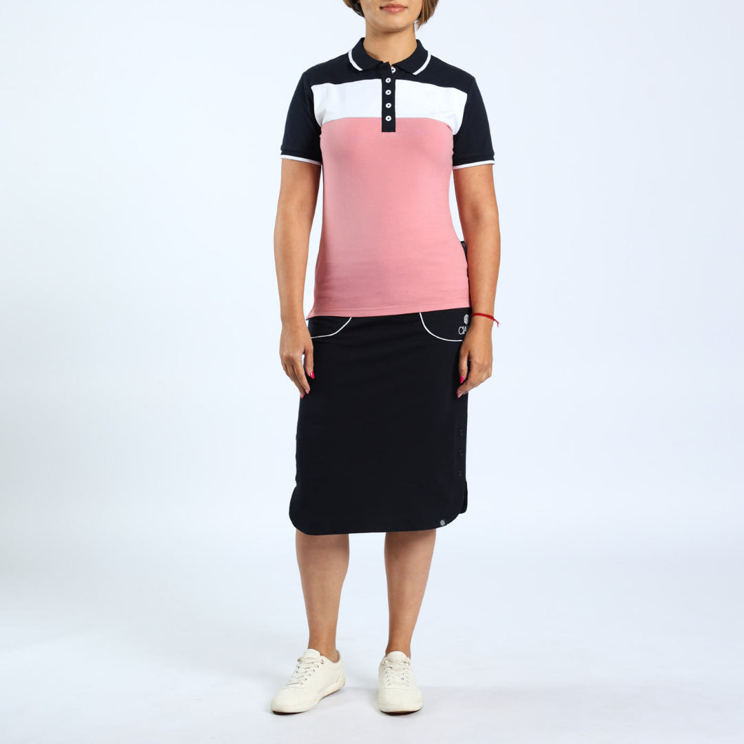 LADIES NAVY/PINK TOP