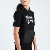 BOYS TRB BLACK HOODED SWEATER