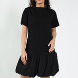 Black Combo Ballon Dress