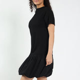 Black Combo Ballon Dress