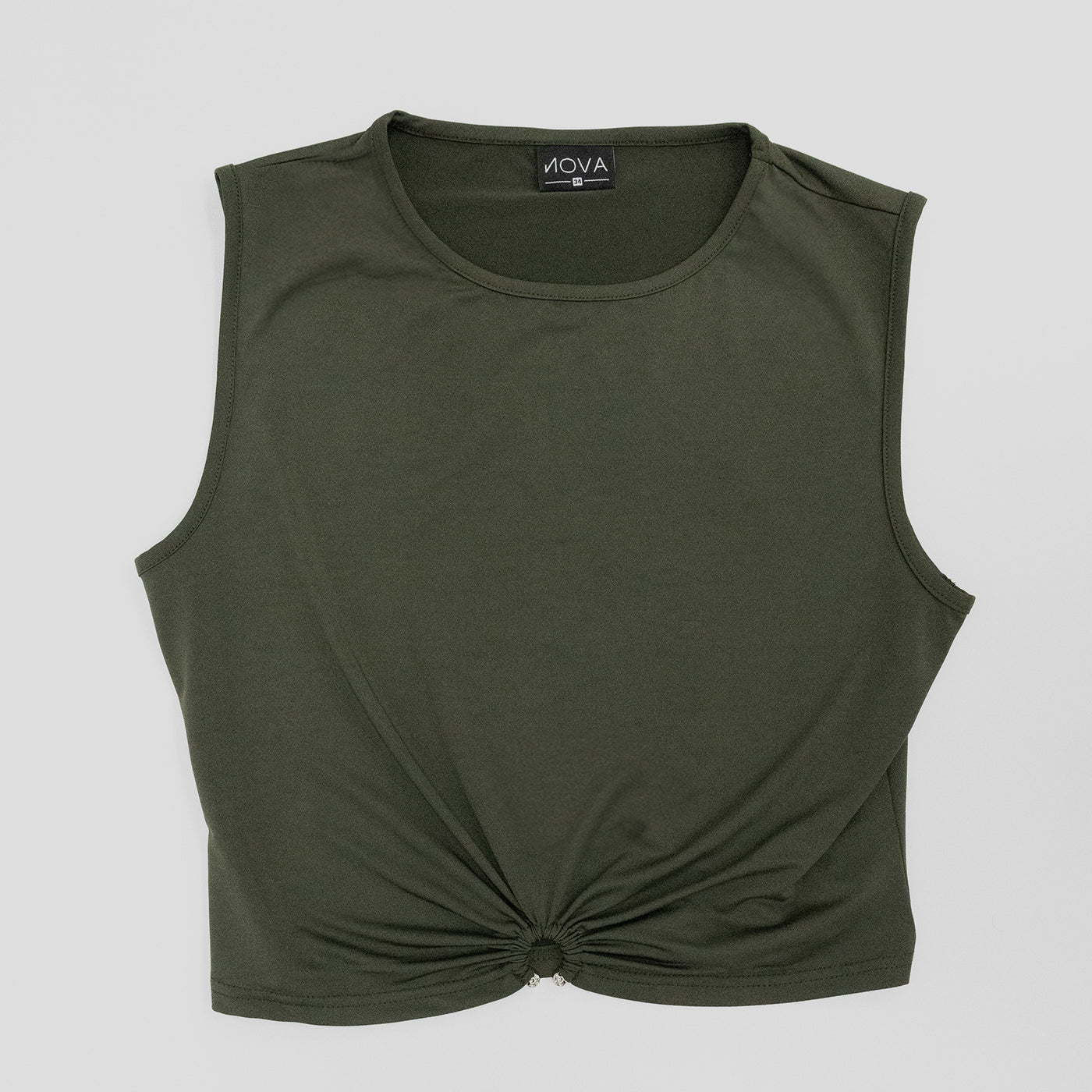 LADIES NOVA TOP WITH FRONT METAL TRIM DETAIL