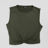 LADIES NOVA TOP WITH FRONT METAL TRIM DETAIL