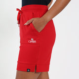 LADIES CIARRA RED UTILITY SHORTS