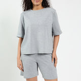 Grey Crew Boxy Top
