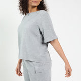 Grey Crew Boxy Top