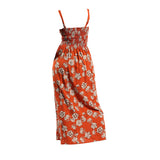 Rust Floral Strappy Dress