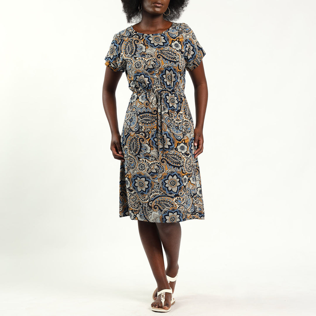 Coral/Blue Tennis Dress