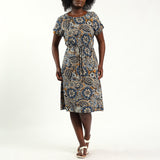 Coral/Blue Tennis Dress