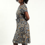 Coral/Blue Tennis Dress