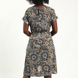 Coral/Blue Tennis Dress