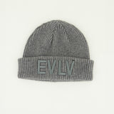 Ribbed Fisherman Dual Turn Up Beanie.Tonal 3D Embroidery.