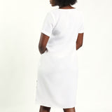 White Button Dress